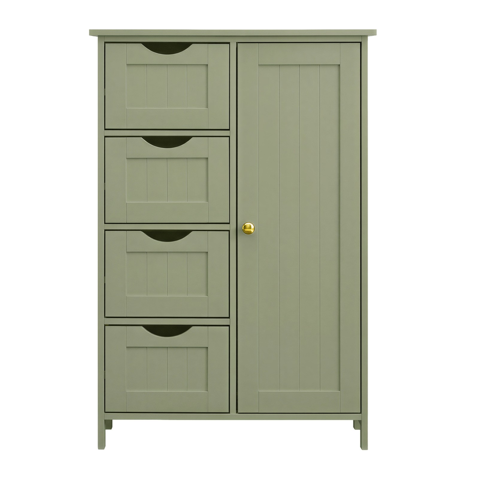 Narrow Bathroom Cabinet, 4 Drawers