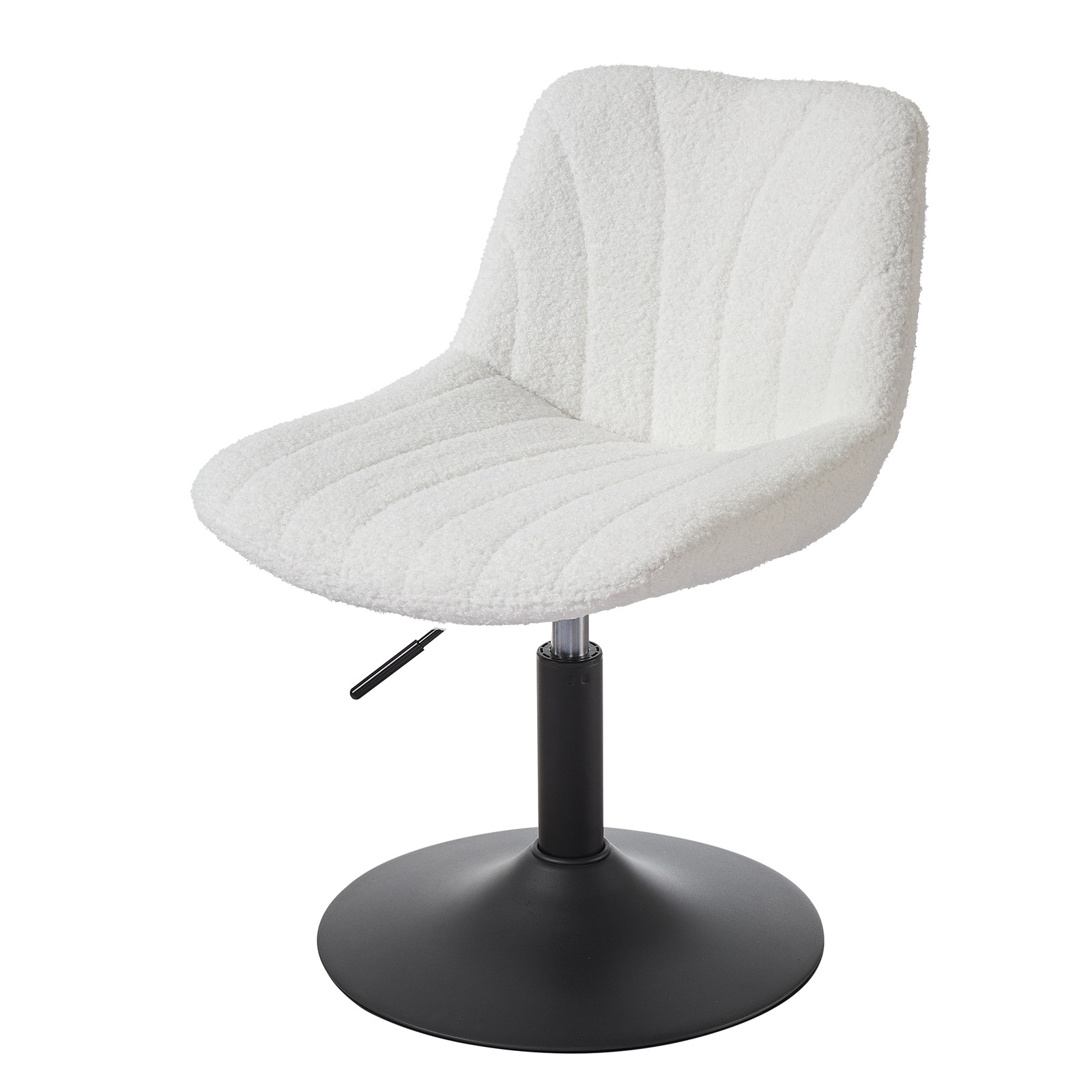 Dressing Table Chair, Height-Adjustable Swivel Stool with Backrest