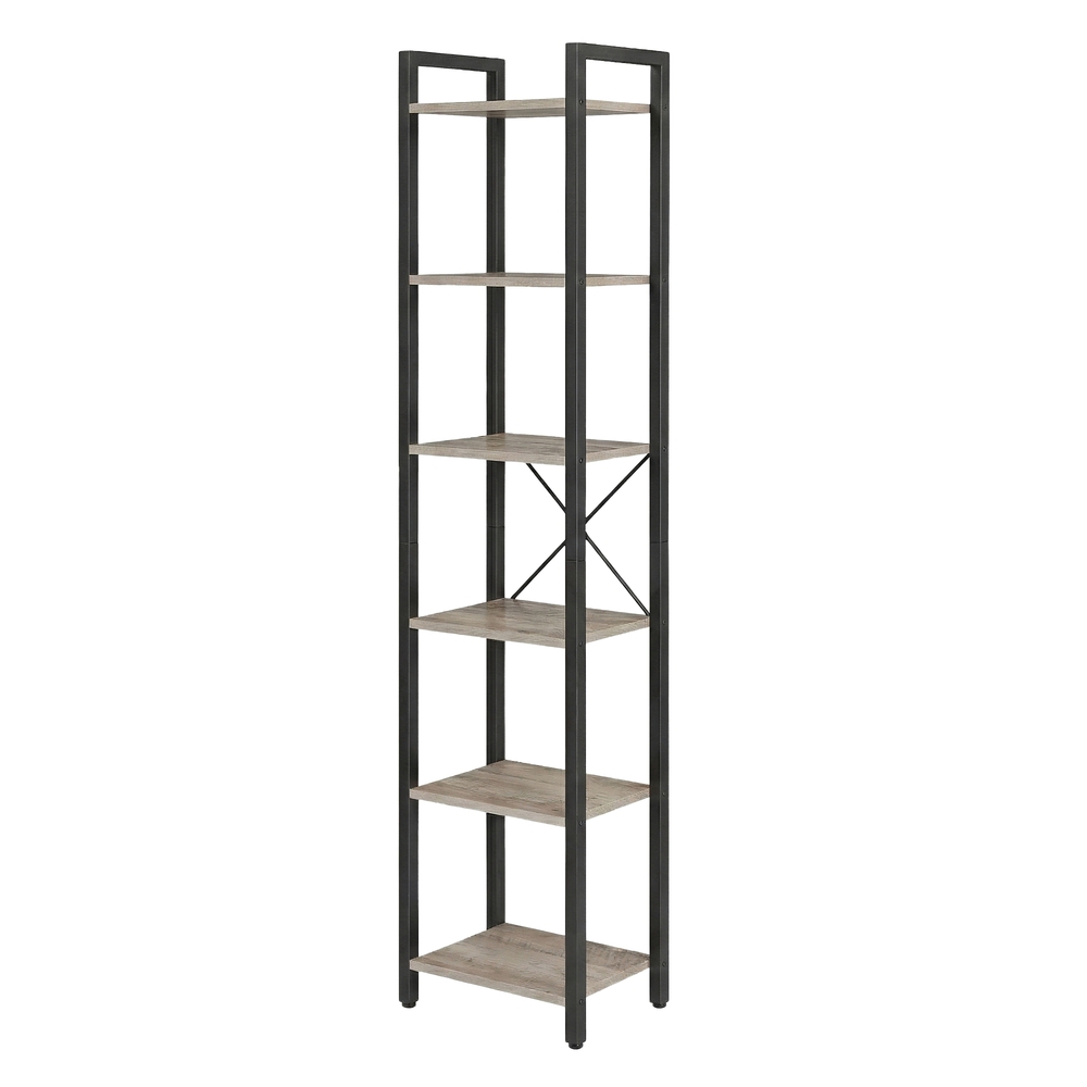 Storage Rack with 6 Tiers, Book Shelf, 30 x 40 x 187.5 cm, for Study, Living Room, Bedroom, Greige Storage Rack with 6 Tiers, Book Shelf, 30 x 40 x 187.5 cm, for Study, Living Room, Bedroom, Greige