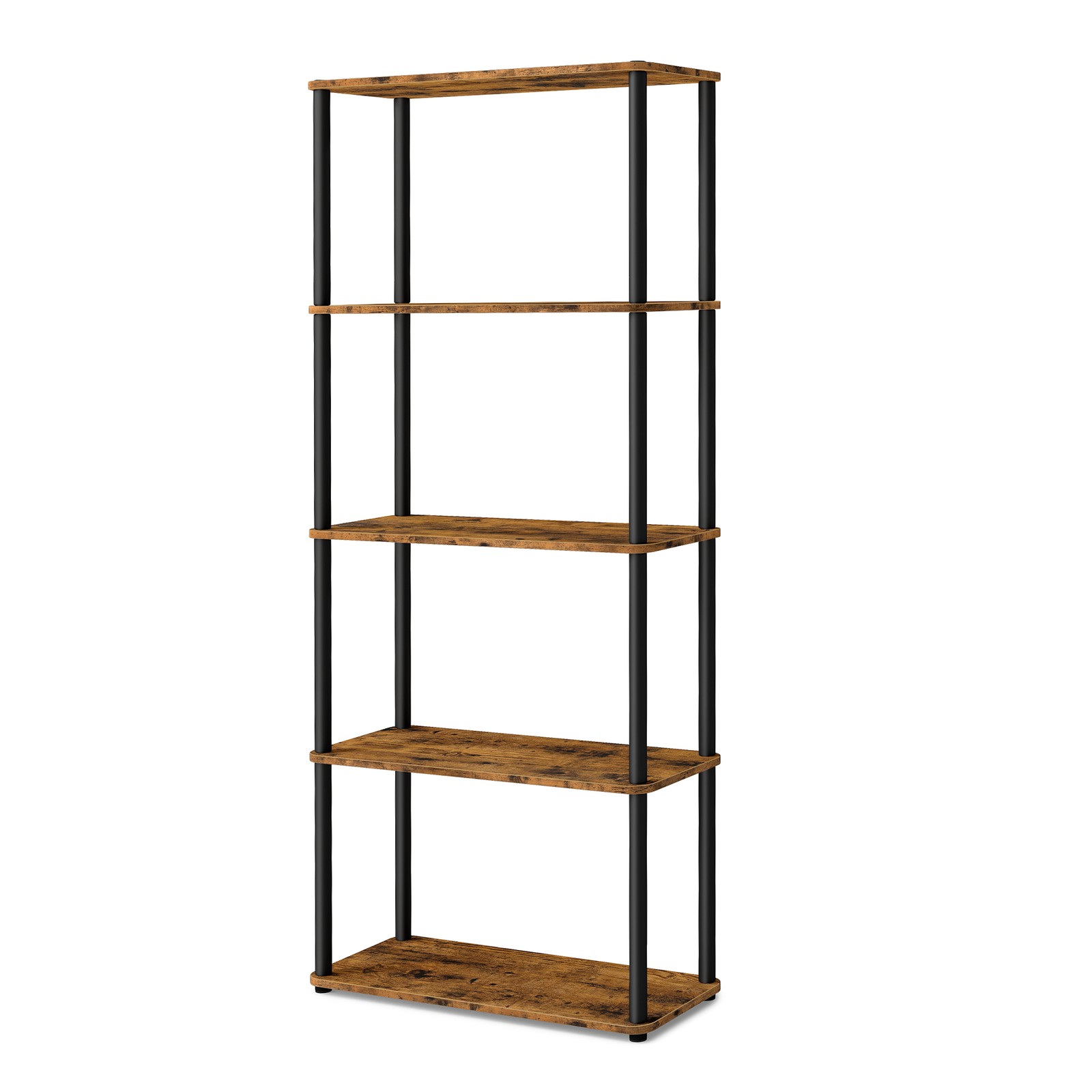 Superfast Toolless Assembly, 5-Tier Living Room Shelf