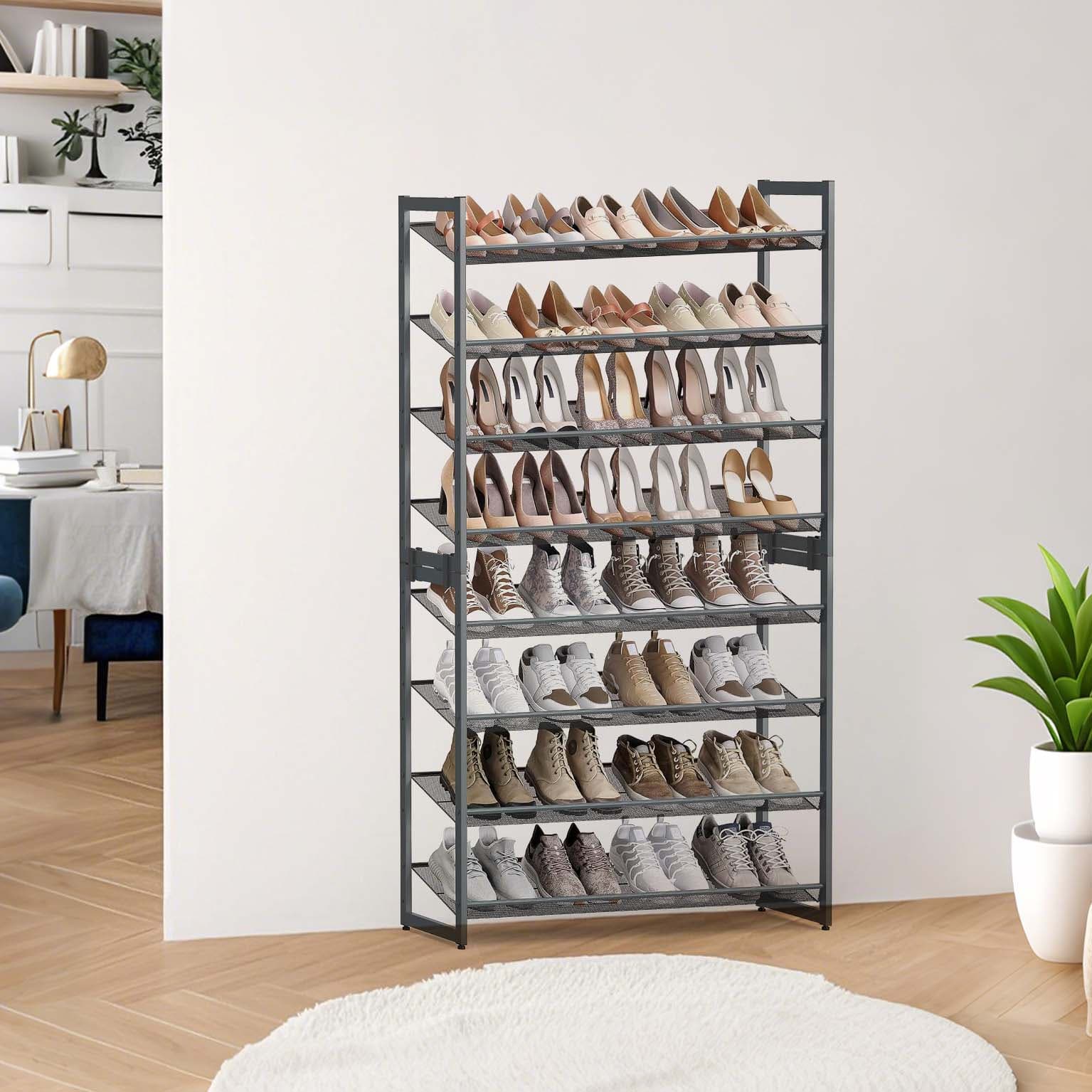 Shoe Rack, 8-Tier Shoe Organizer, Metal Shoe Storage Shoe Rack, 8-Tier Shoe Organizer, Metal Shoe Storage