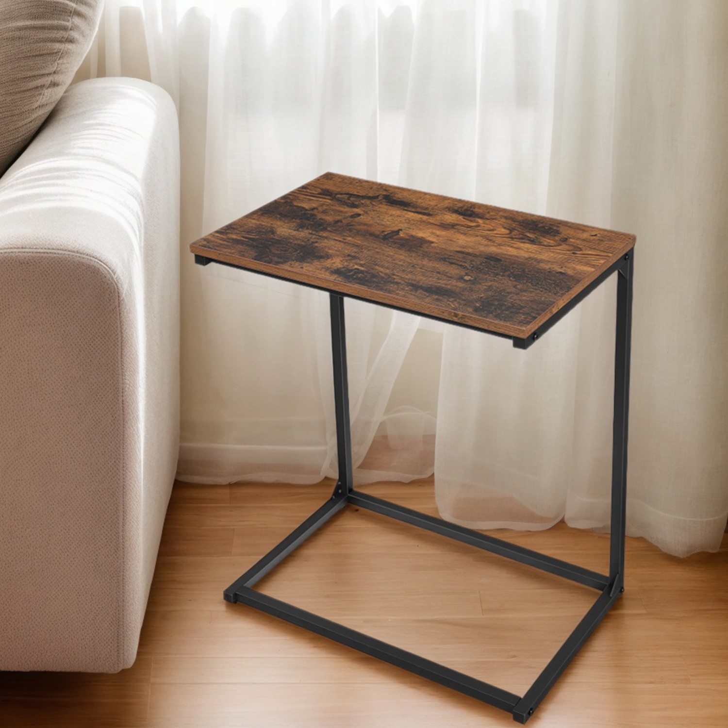 C-Shaped Side Table, Laptop End Table, Steel