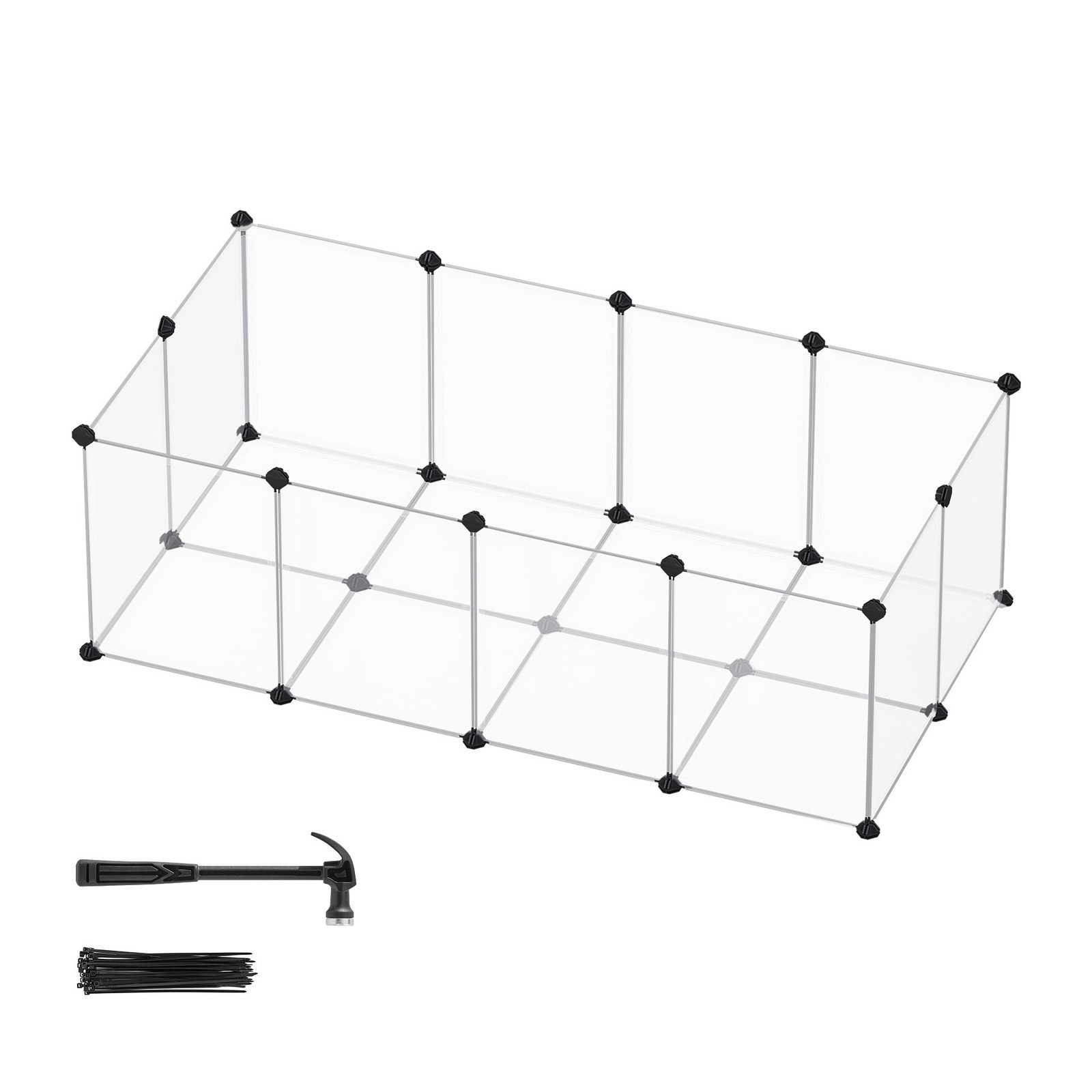 Small Animal Pen, Pet Playpen with Floor, Pet Fence Indoor