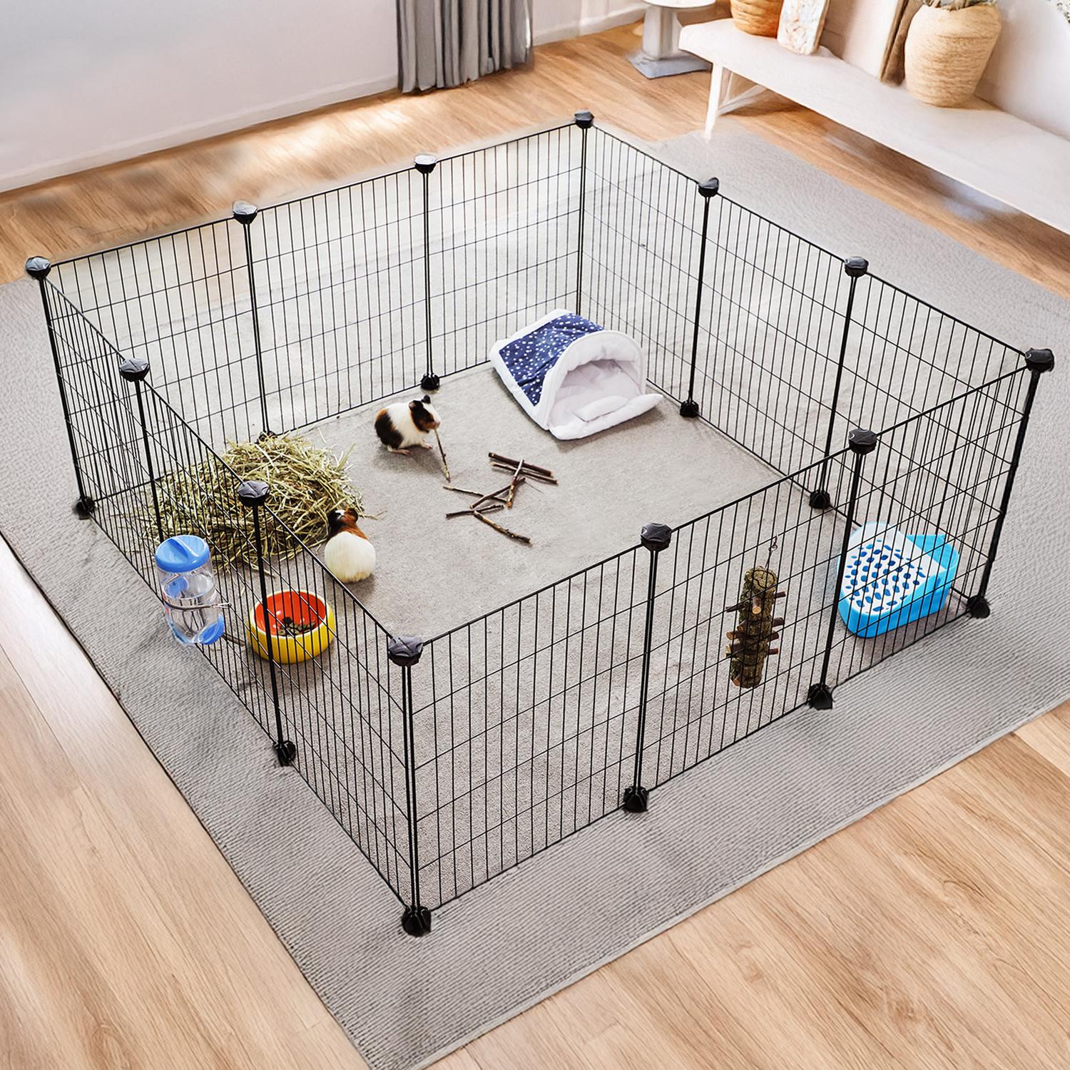 Guinea Pig Cage, Indoor Rabbit Run Hutch Cage, Exercise Enclosure