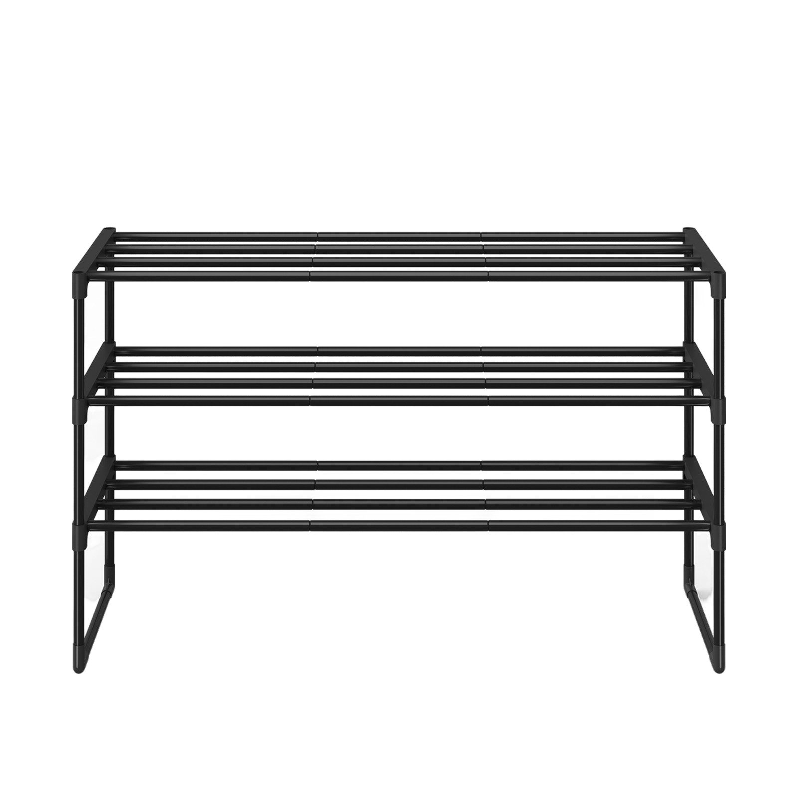 3-Tier Shoe Rack, Shoe Storage Organiser, Metal Storage Rack