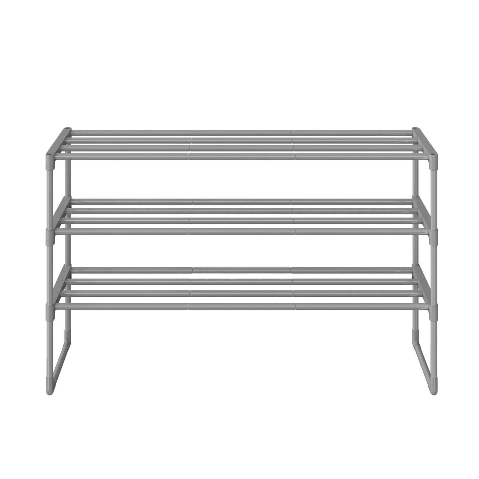 3-Tier Shoe Rack, Shoe Storage Organiser, Metal Storage Rack
