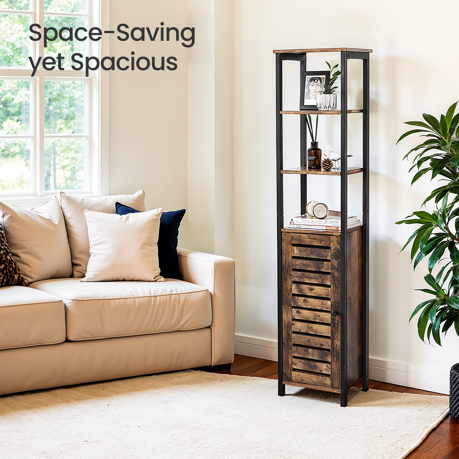 Free-Standing Storage Corner Shelf, Tall Storage Cabinet Free-Standing Storage Corner Shelf, Tall Storage Cabinet