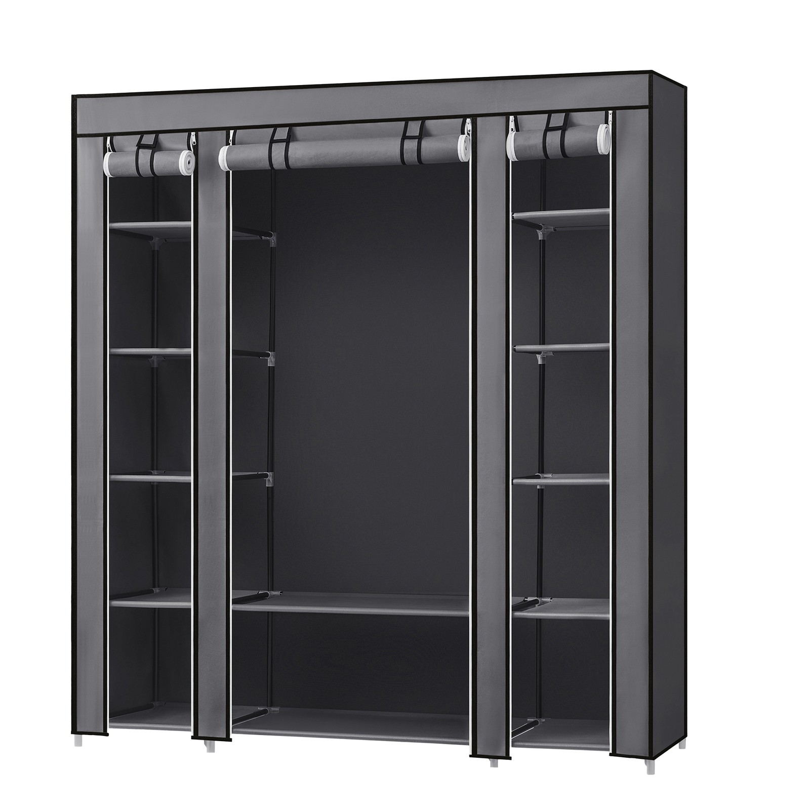 Closet Wardrobe, Portable Closet for Bedroom, Clothes Rail with Fabric Cover