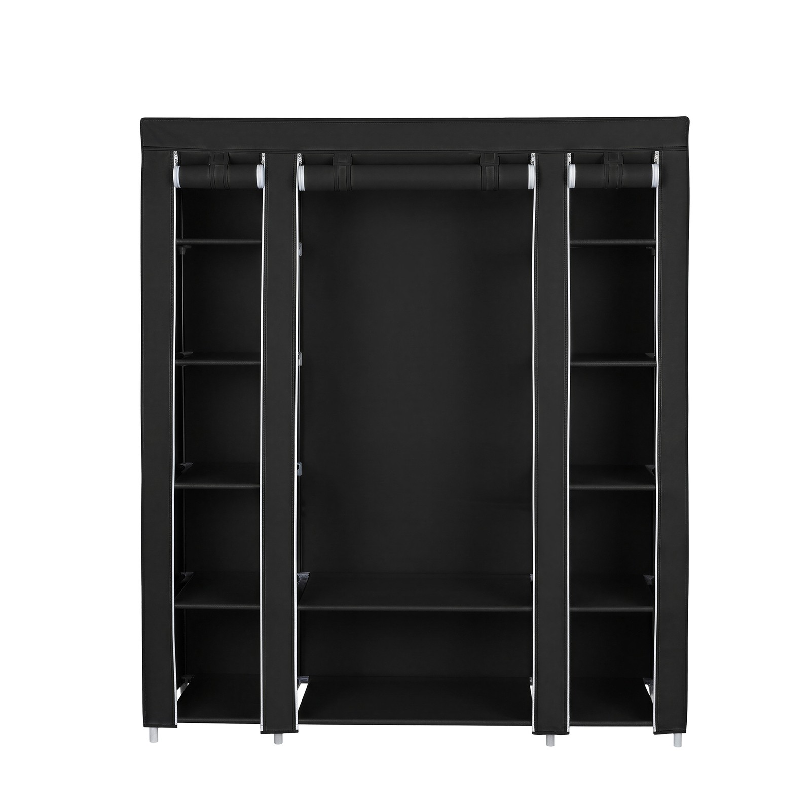 Closet Wardrobe, Portable Closet for Bedroom, Clothes Rail with Fabric Cover