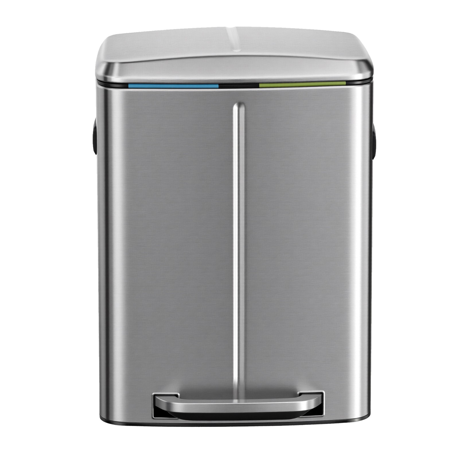 40L Double Kitchen Bin with Lids, Rubbish Bin, Soft Close with Plastic Inner Buckets
