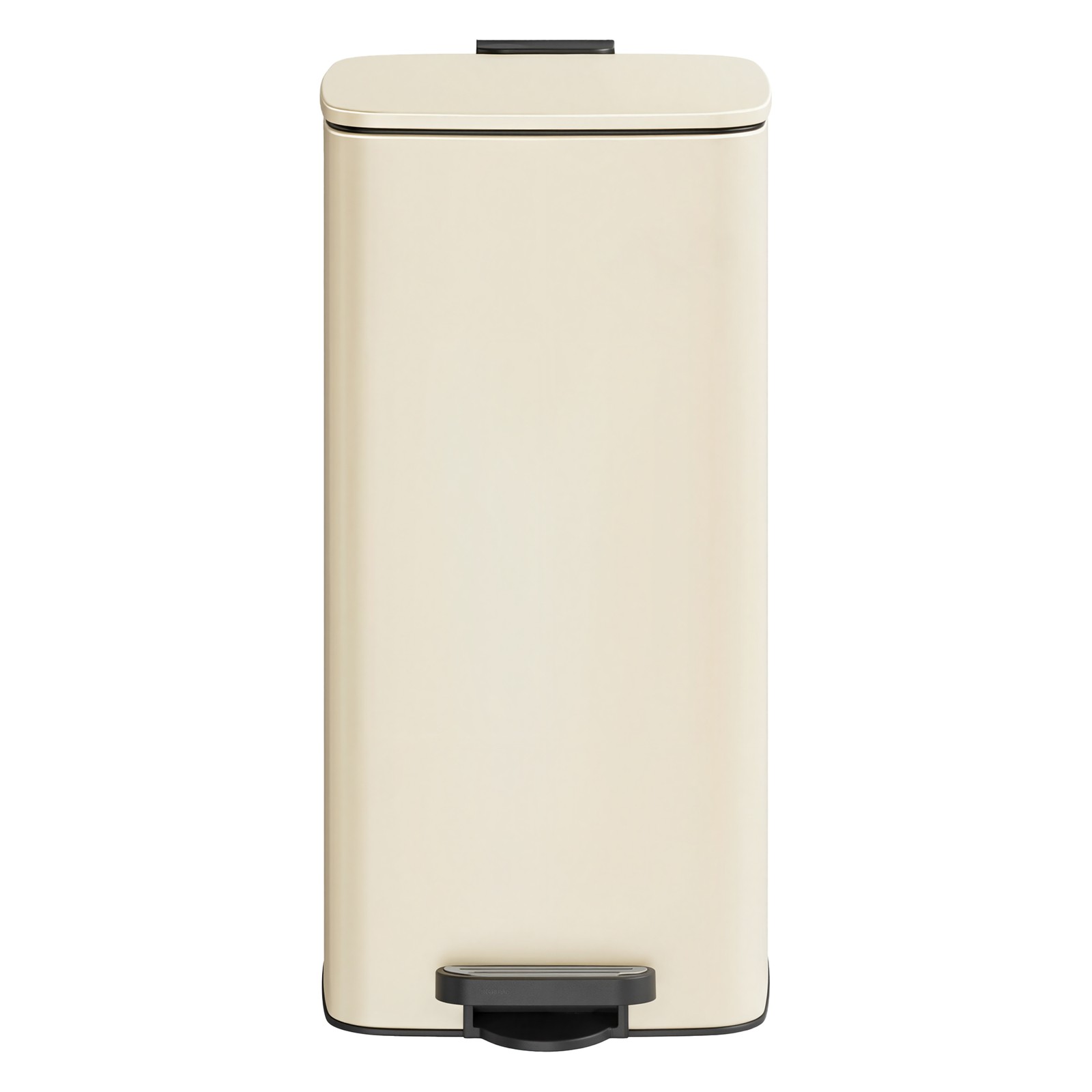 Pedal Waste Bin, 30 L Steel Bin with Inner Bucket, Soft Close, for Kitchen, Stays Open, Beige