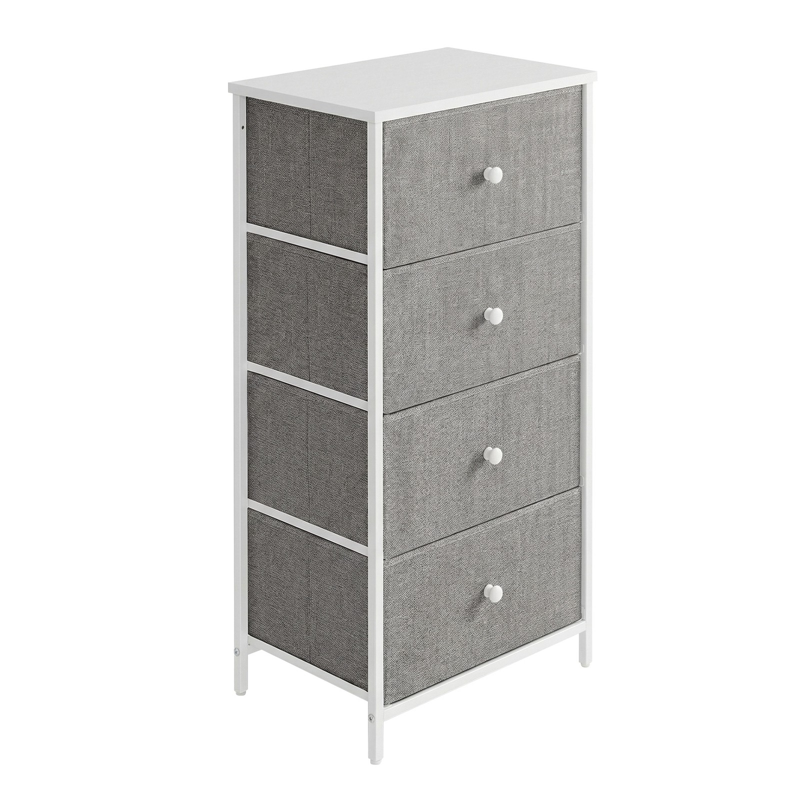 Fabric Dresser for Bedroom, with 4 Drawers, Metal Frame