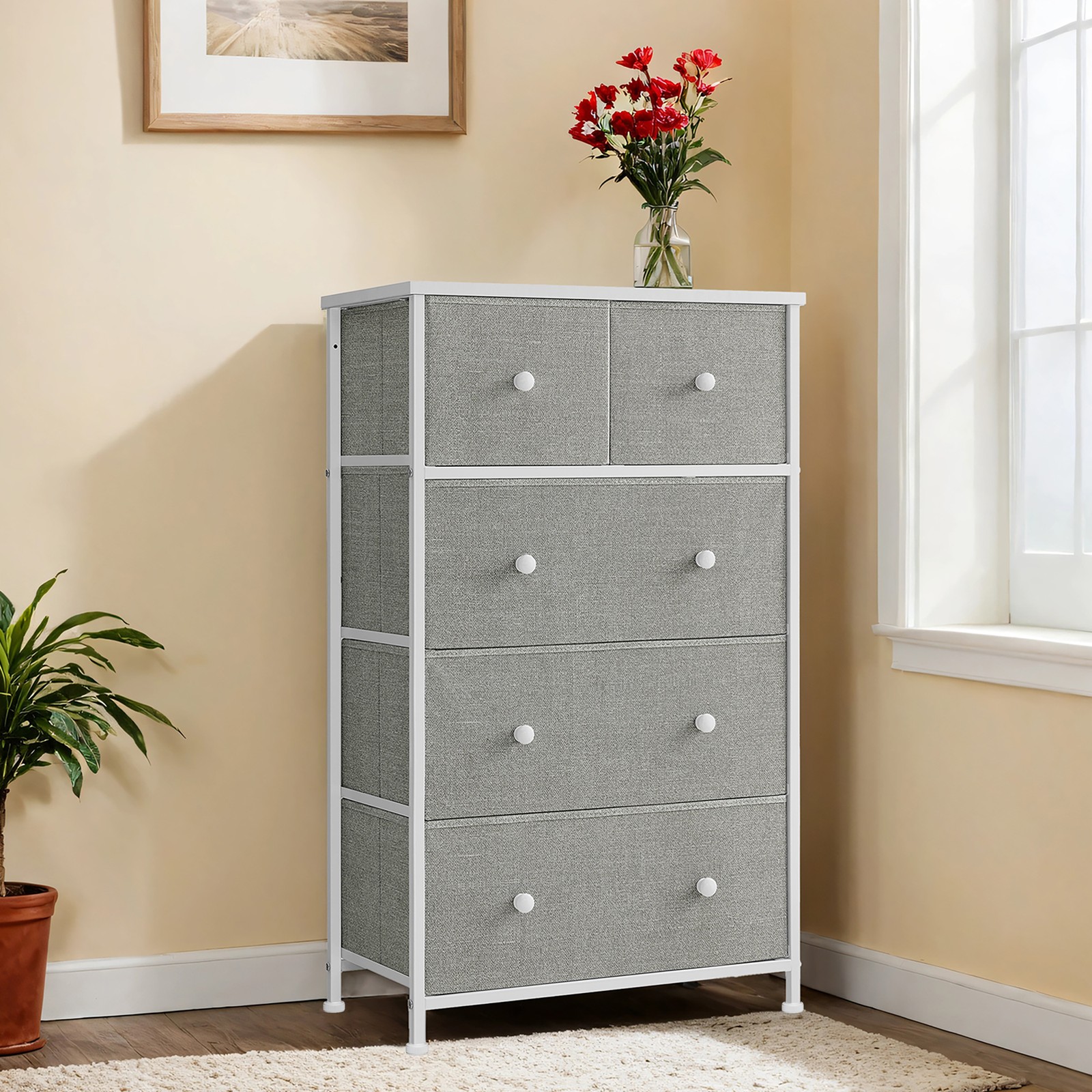 Dresser, 5-Drawer Unit, Steel