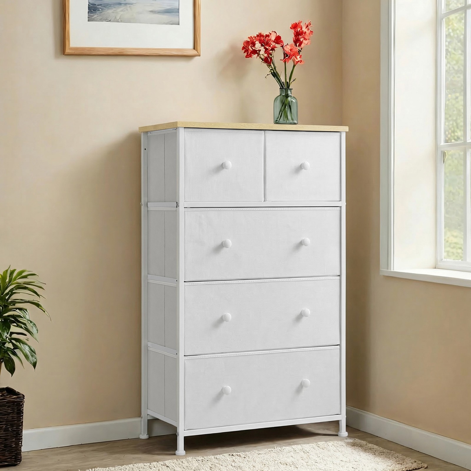 Dresser, 5-Drawer Unit, Steel