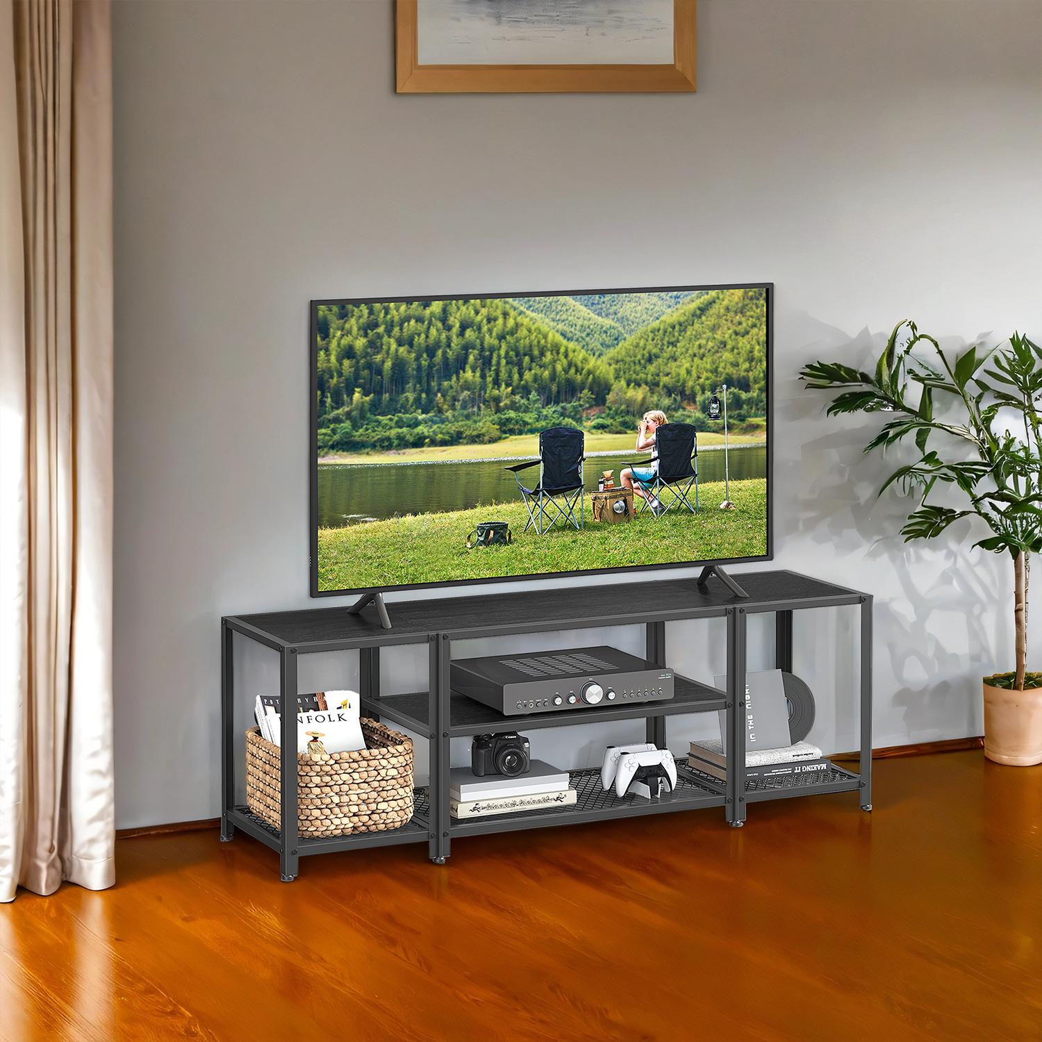 TV Stand for TVs up to 65 Inches, 3-Tier Entertainment Center, Industrial TV Console Table for Living Room TV Stand for TVs up to 65 Inches, 3-Tier Entertainment Center, Industrial TV Console Table for Living Room