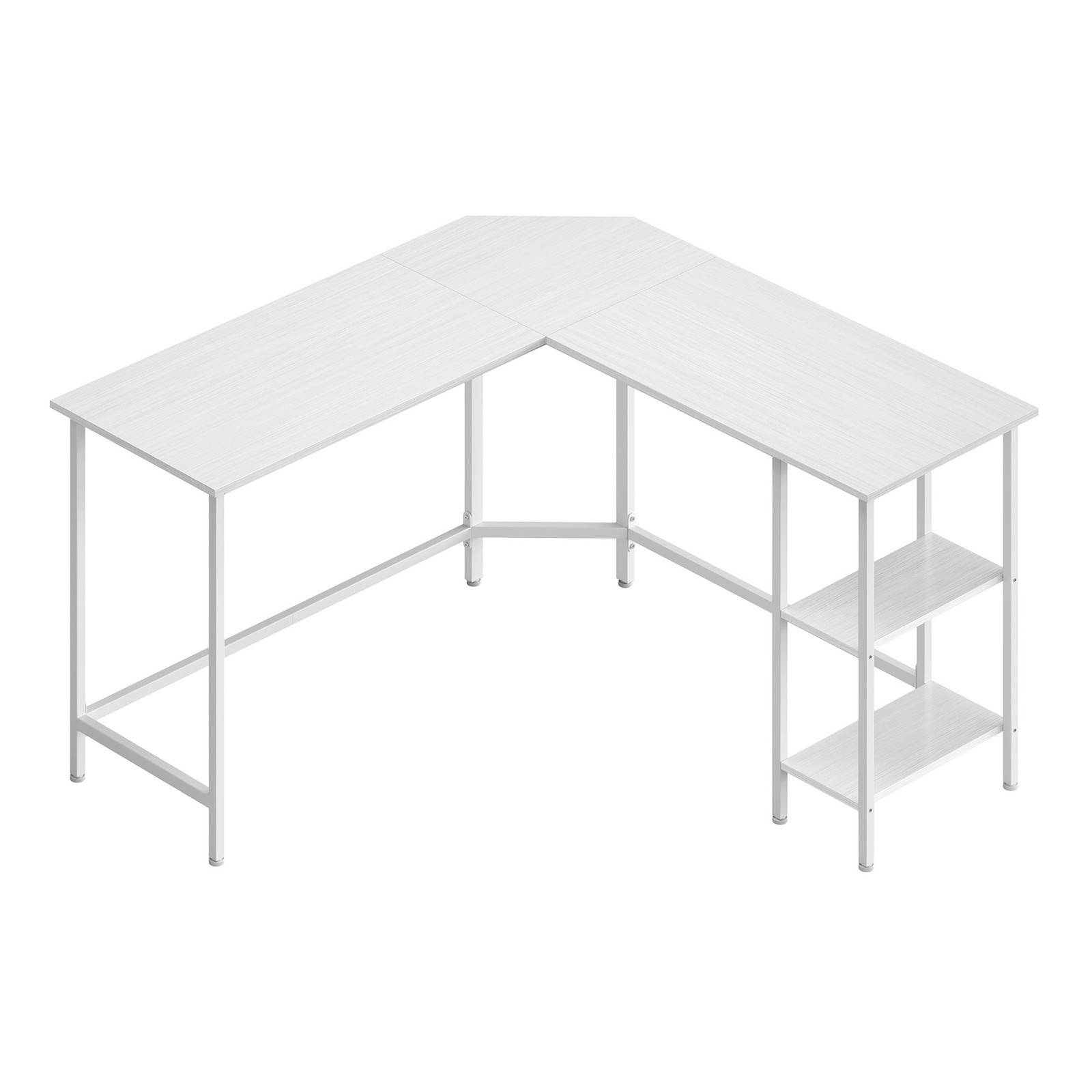 L-Shaped Writing Desk, 2 Storage Shelves