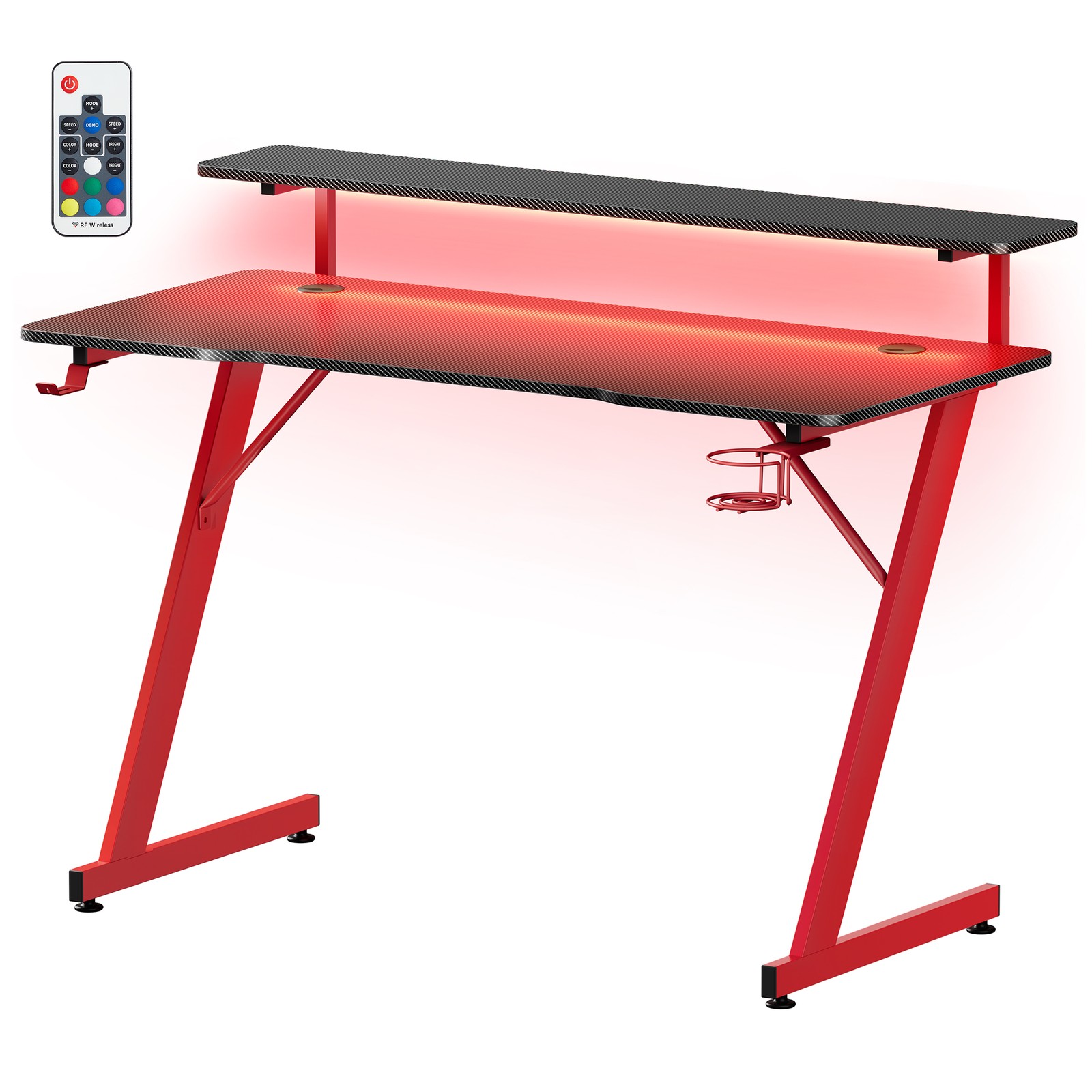 Computer Desk, Gaming Desk with Monitor Stand