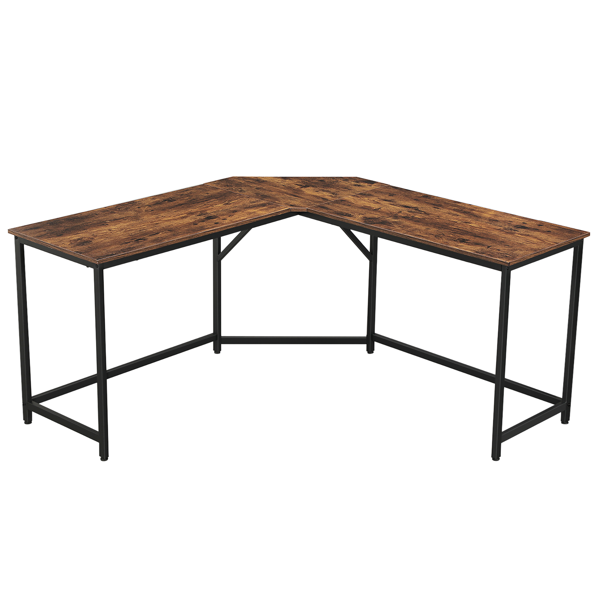 Corner Desk, L-Shaped Computer Desk, 149 x 149 x 76 cm, Space Saving Office Table, Home Office, Gaming, Brown