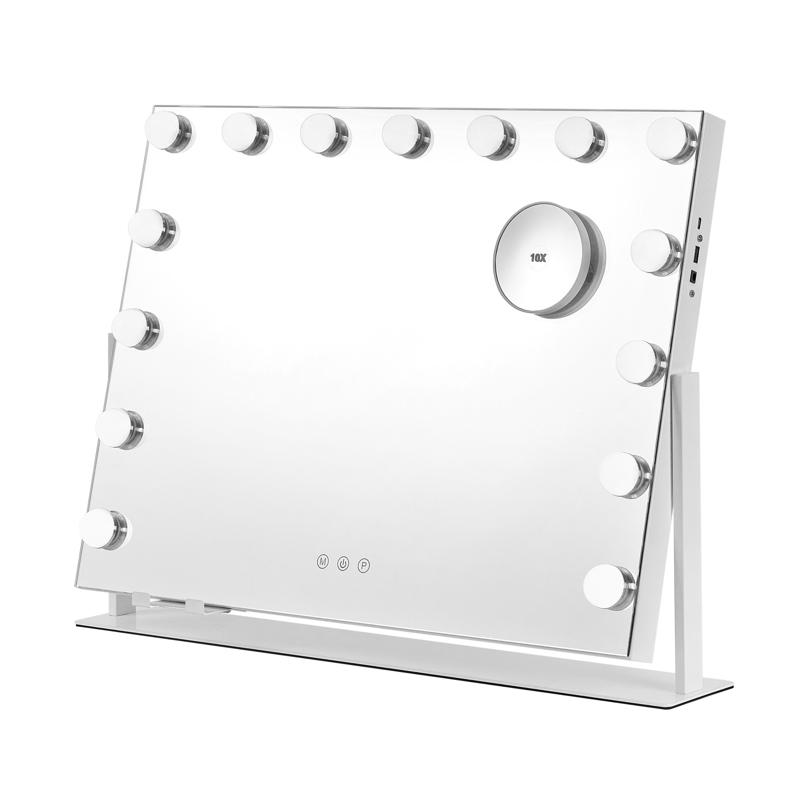 Vanity Makeup Mirror with Touch Control Lights, 15 Dimmable LED Bulbs