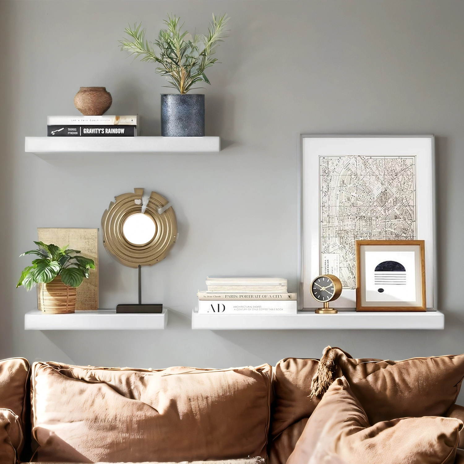 Hanging Wall Shelf, Wall Decor for Living Room, Bedroom