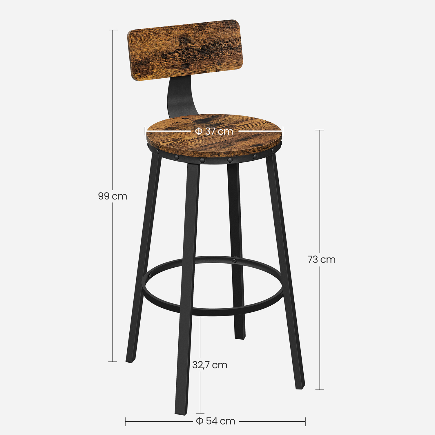 Bar Stools with Backrest UK SONGMICS UK