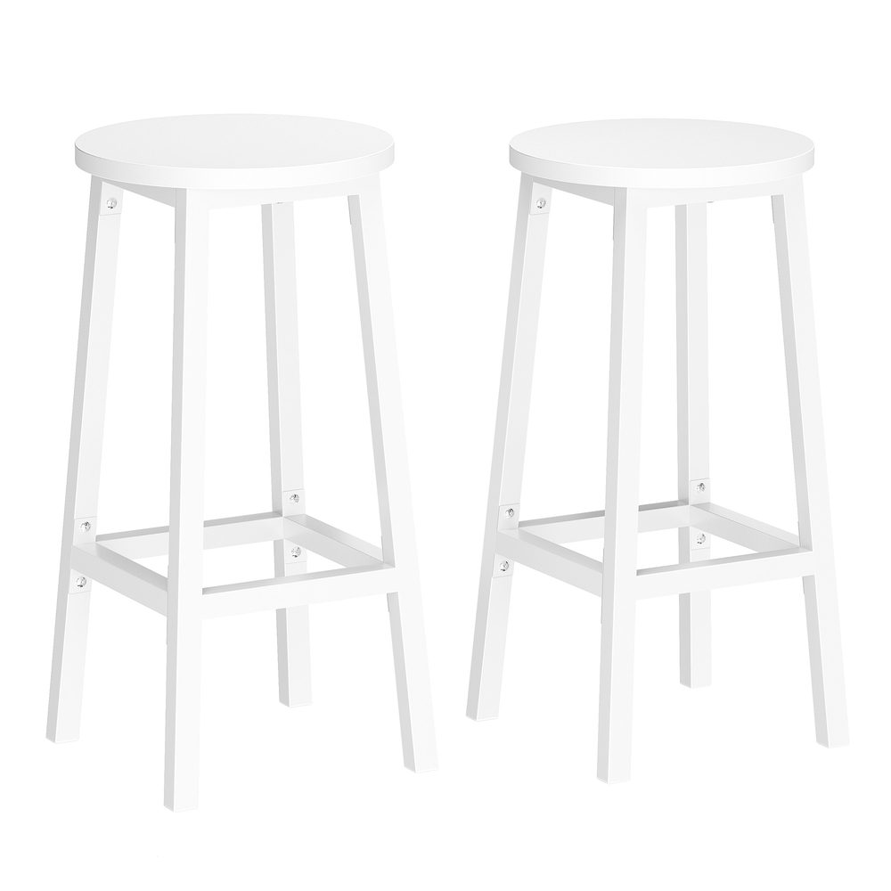 Set of 2 Kitchen Stools Cloud White