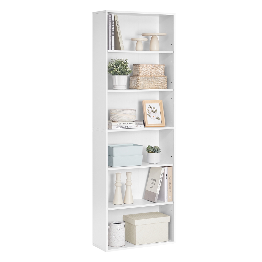 Bookcase with 6 Shelves Cloud White