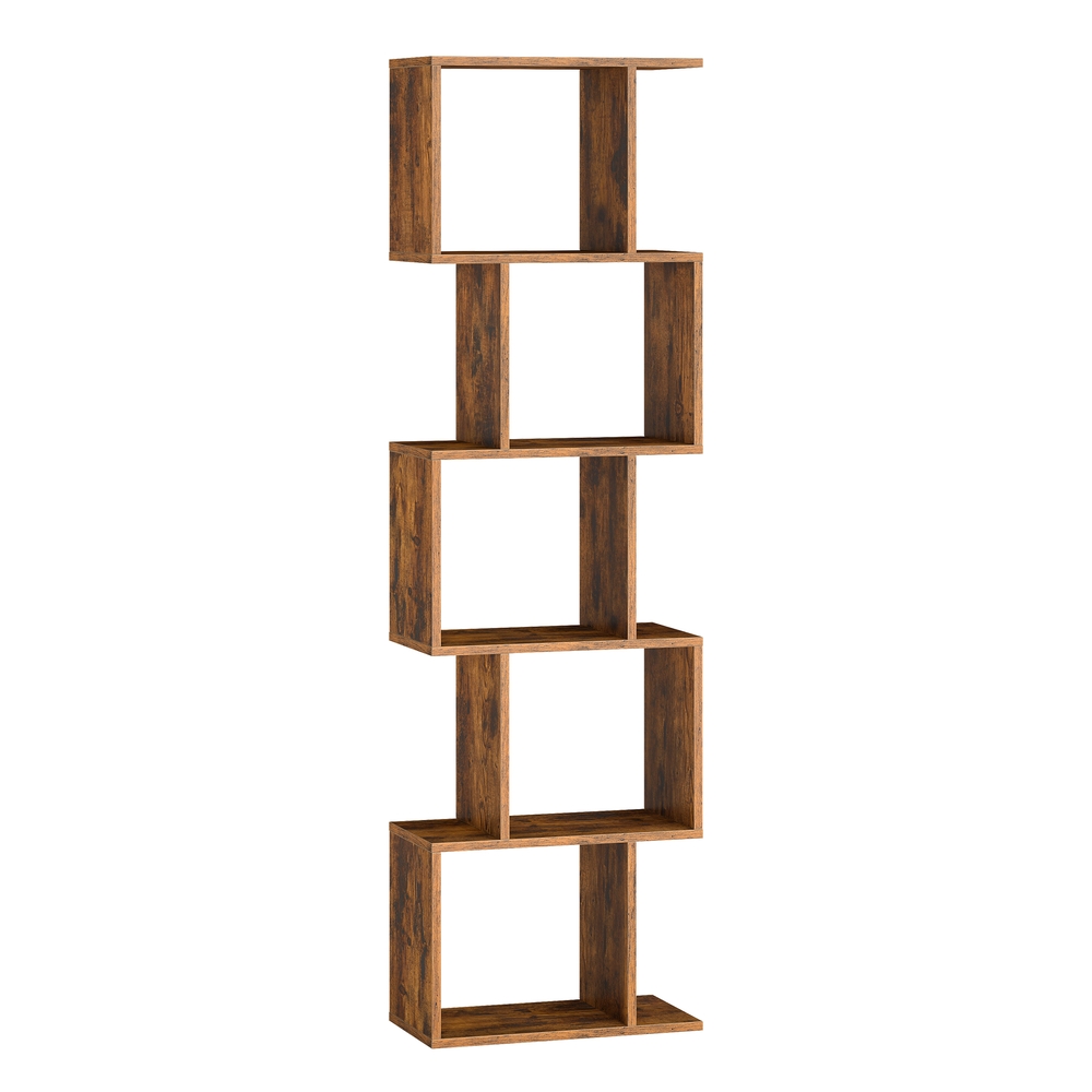 Bookshelf with cube shelves and room divider storage