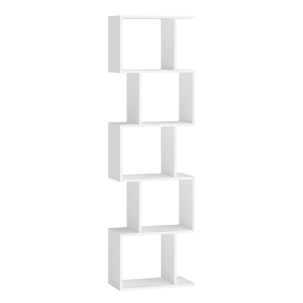 Bookshelf with cube shelves and room divider storage