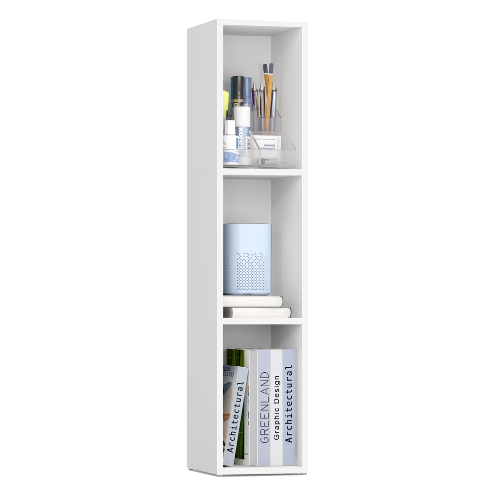 3-Tier cube bookshelf with open shelves