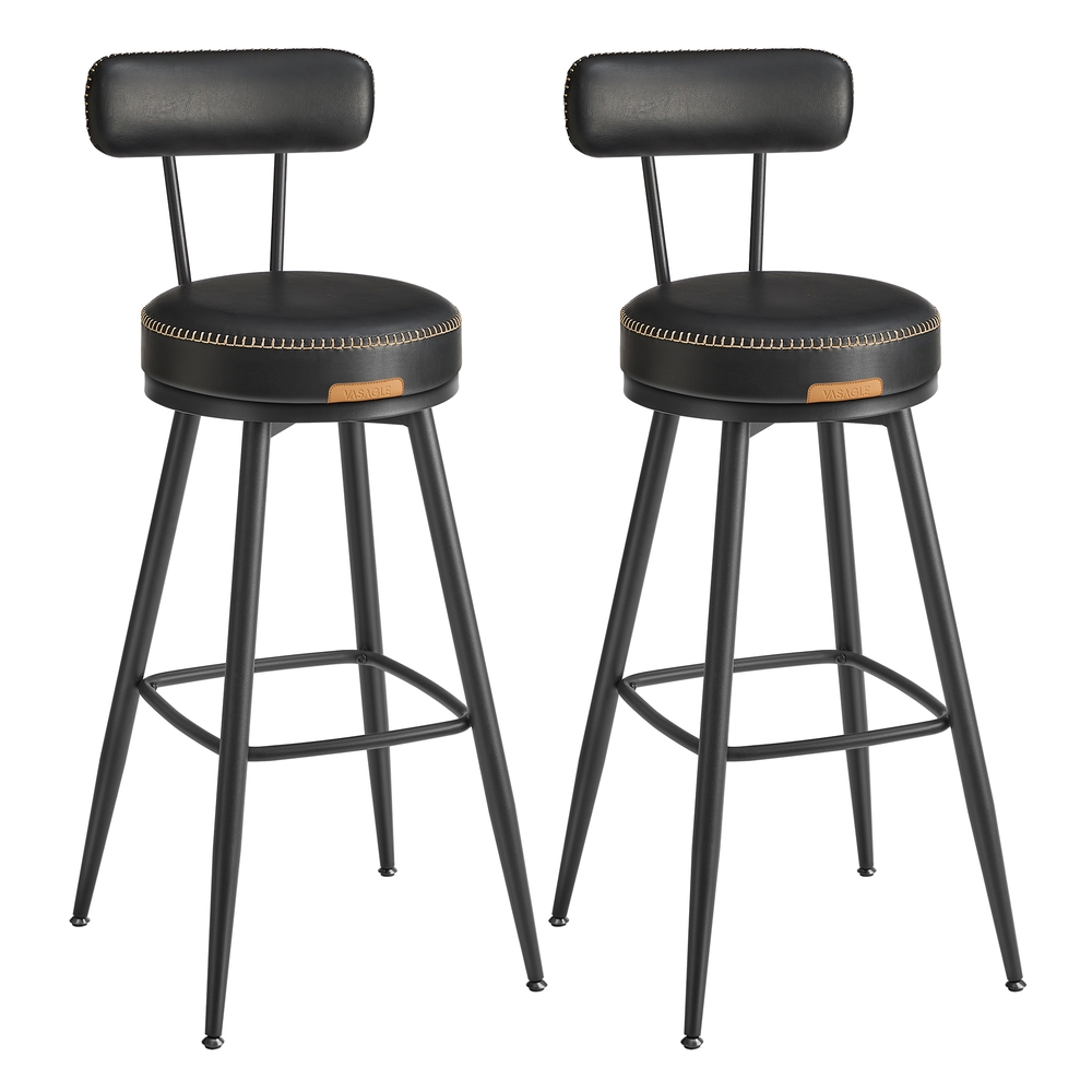 EKHO Collection – Bar Stools Set of 2 Ink Black