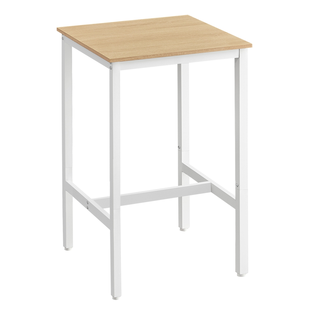 60 x 60 x 92 cm Breakfast Bar Oak Beige and White