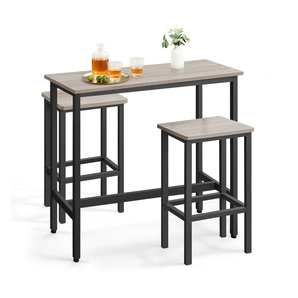 Dining Table Set Heather Greige and Ink Black