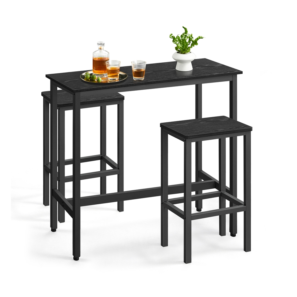 Dining Table Set Ebony Black and Ink Black