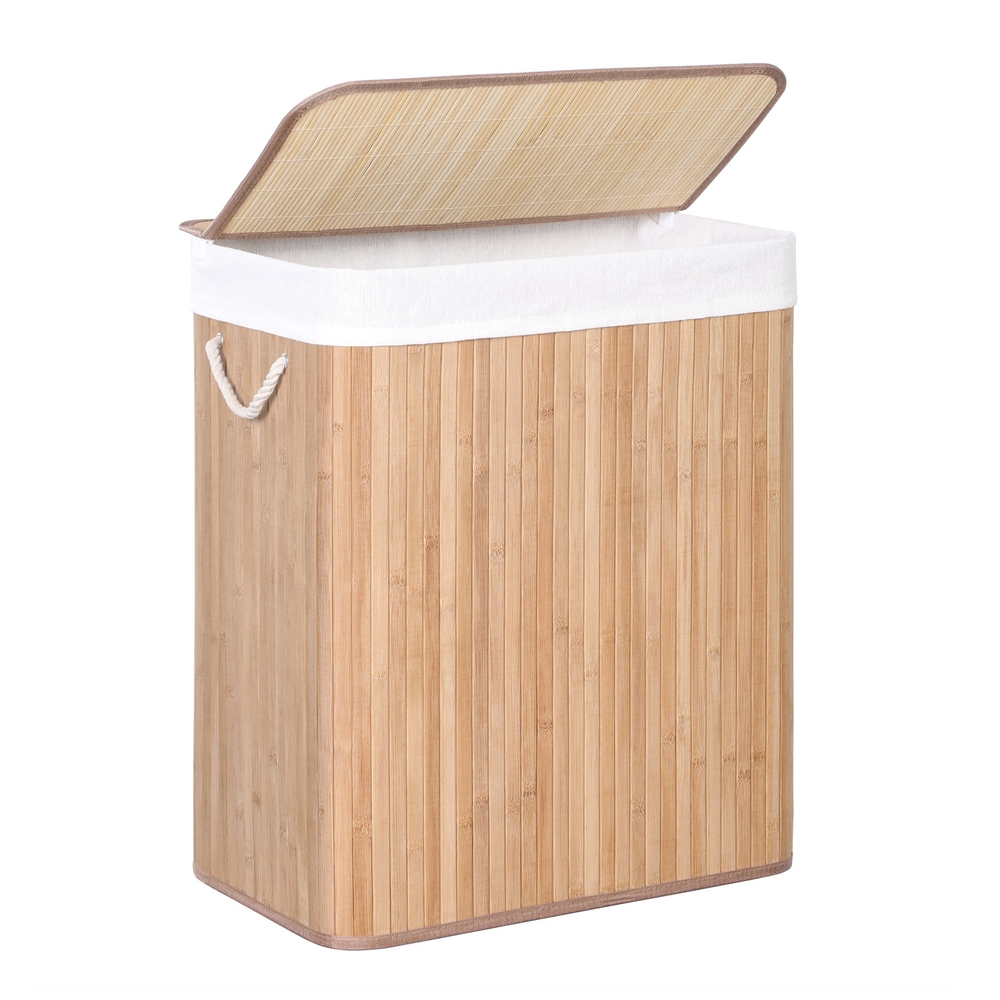 Bamboo Laundry Hamper with Removable Lid