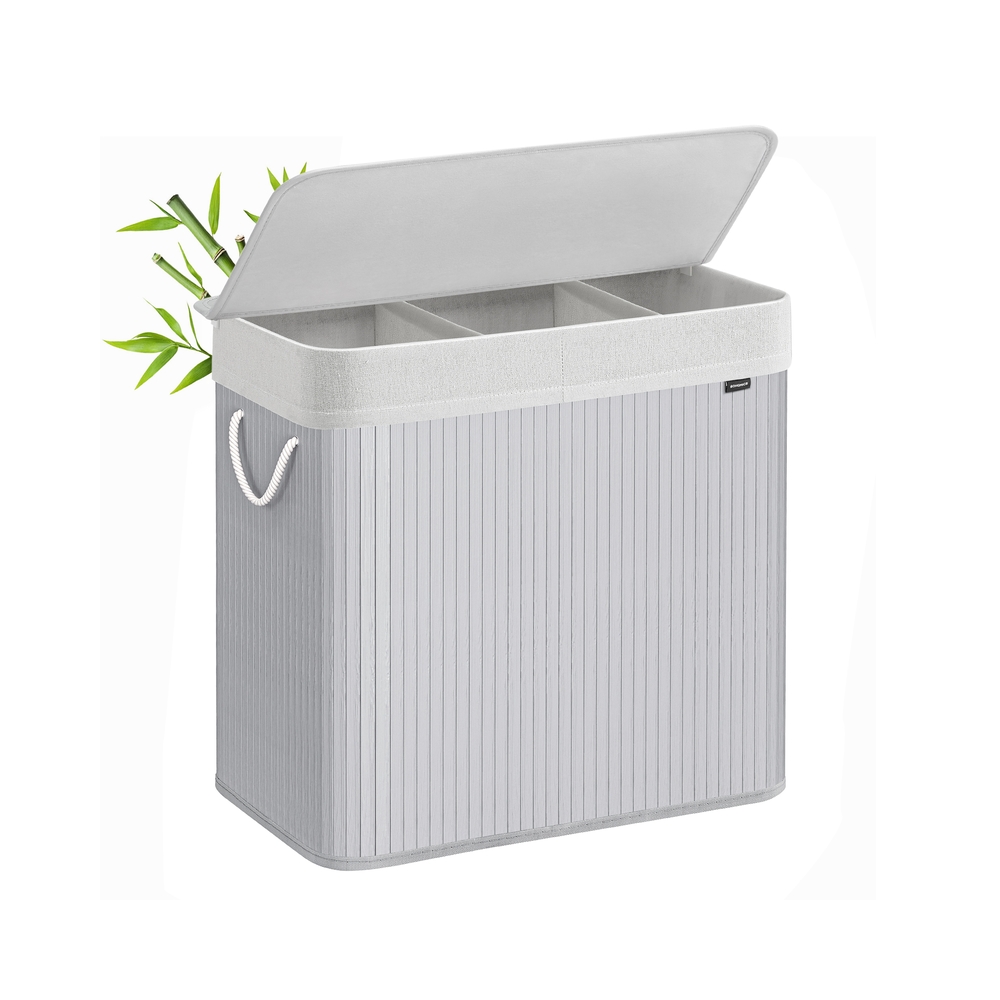 Laundry Hamper Basket with 3 Section