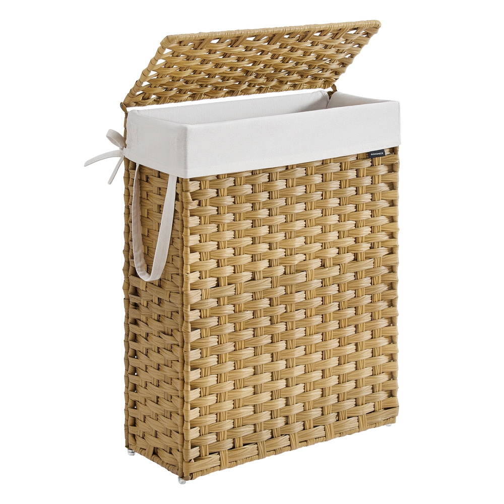55L Slim Laundry Basket with Lid and Handles Goose Yellow 55L Slim Laundry Basket with Lid and Handles Goose Yellow
