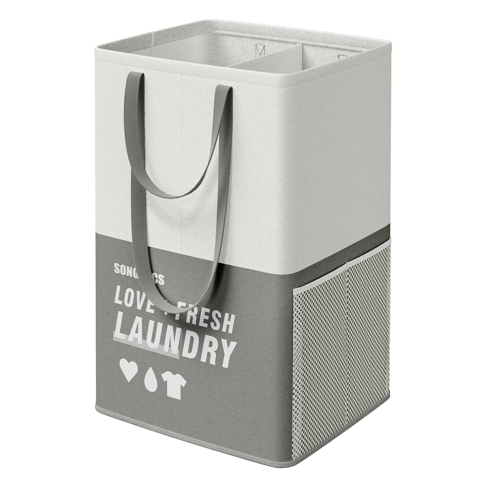 90L Large Laundry Basket Dark Grey