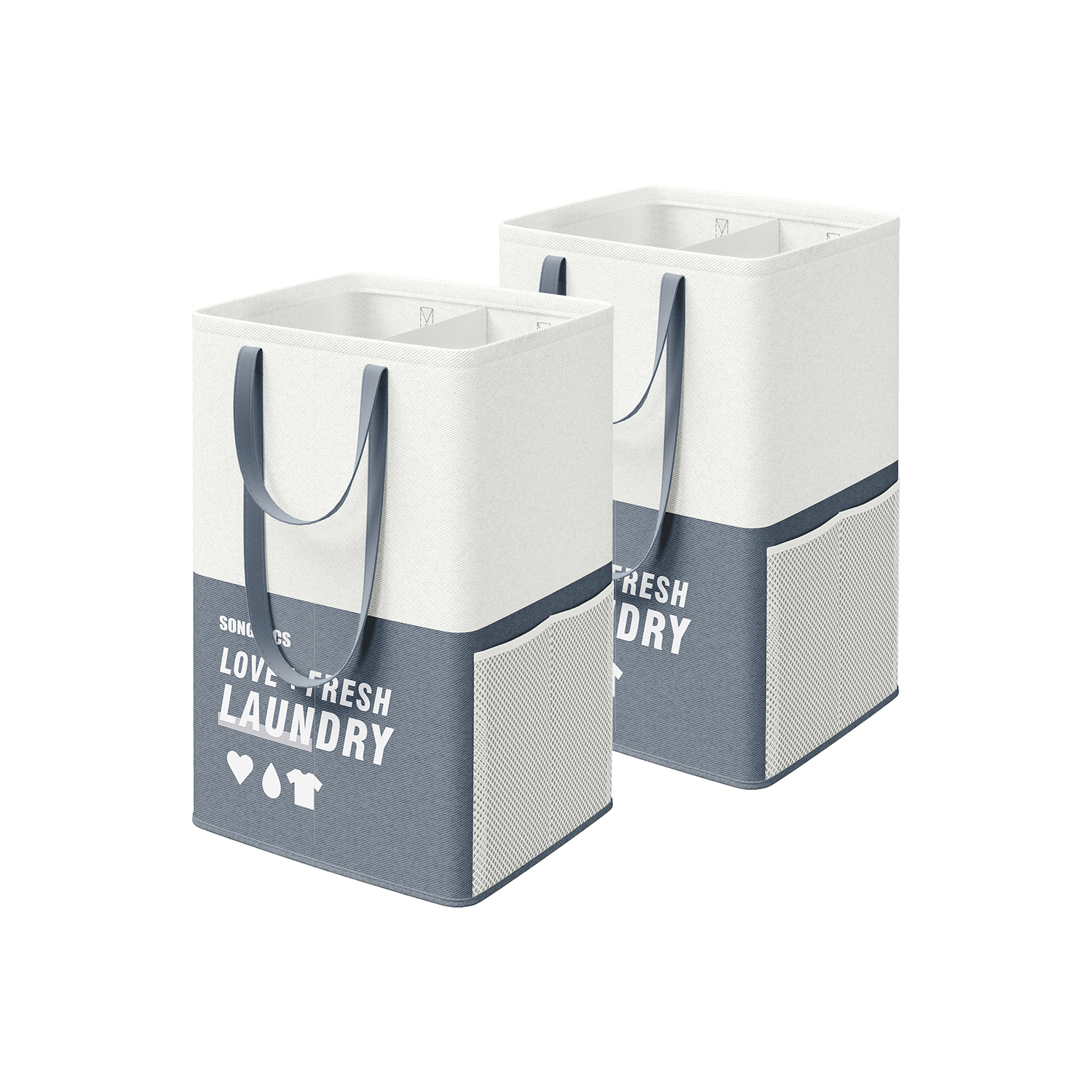 90L Laundry Baskets Set of 2