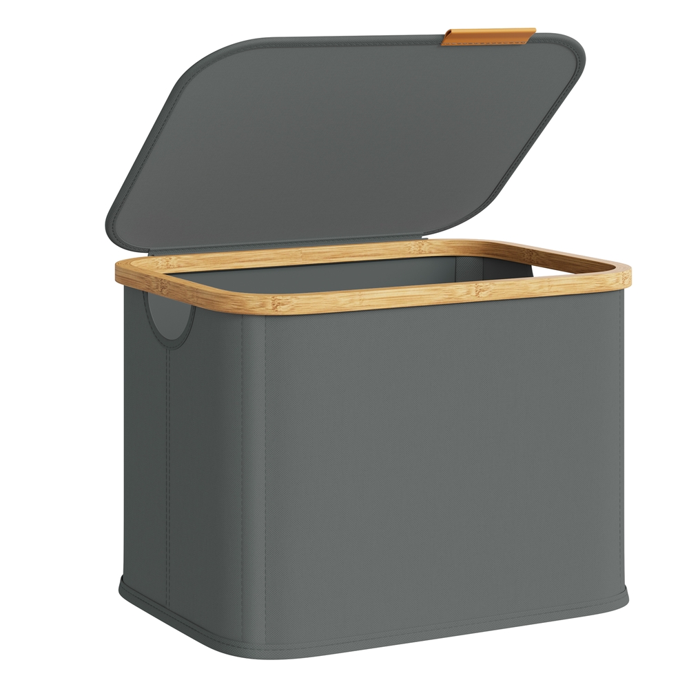Laundry Basket, Oxford Fabric, Foldable, 40 L, Slate Grey