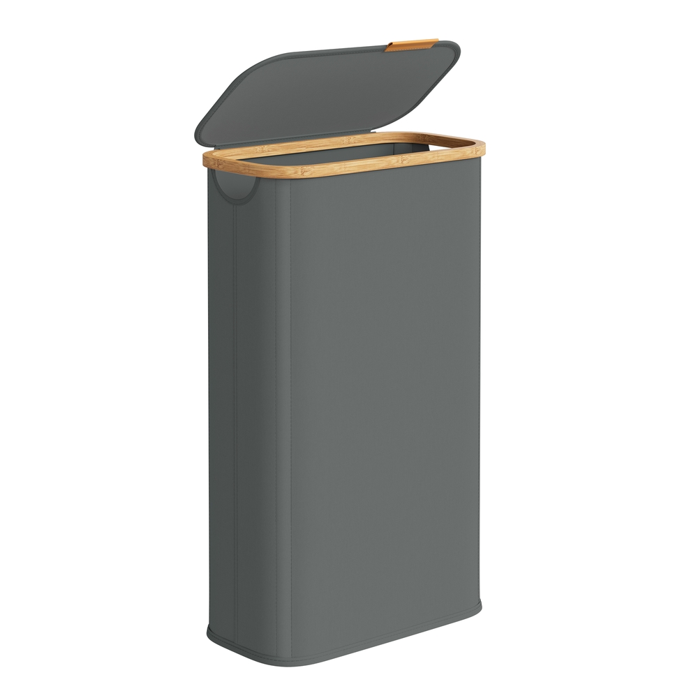 Laundry Basket, Oxford Fabric, Foldable, 70 L, Slate Grey