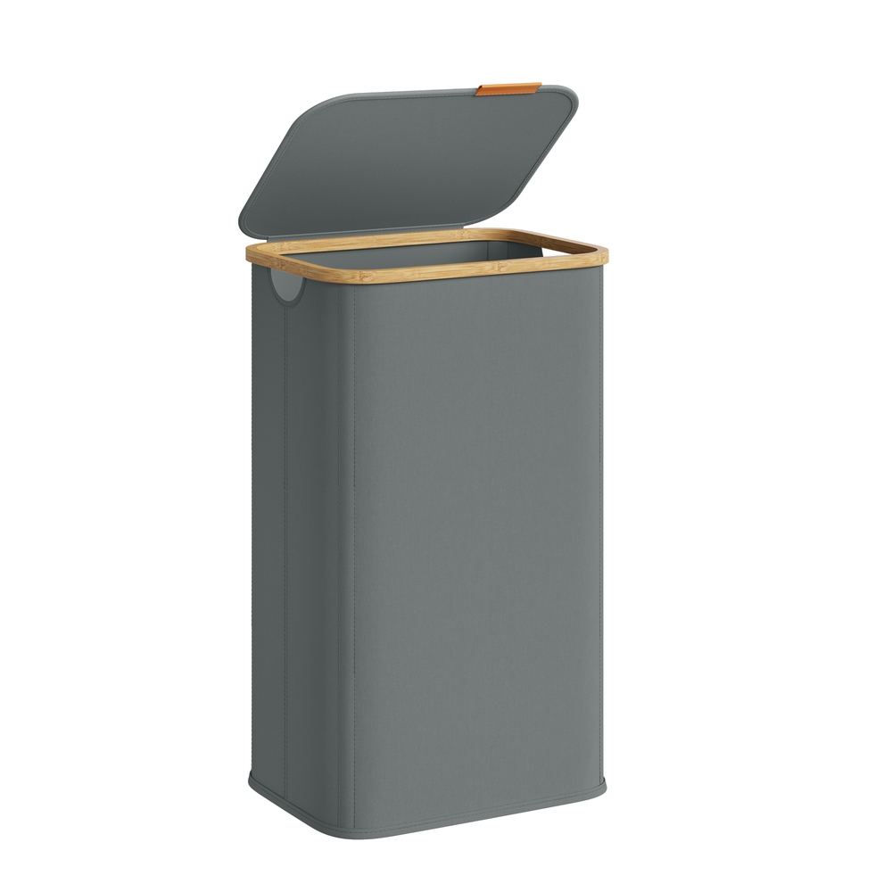 Laundry Hamper with Lid 26.4 Gal. (100 L) 42 x 32 x 70.5 cm Slate Grey