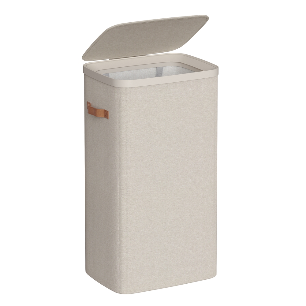 Laundry Basket 100 L with Lid and Handles