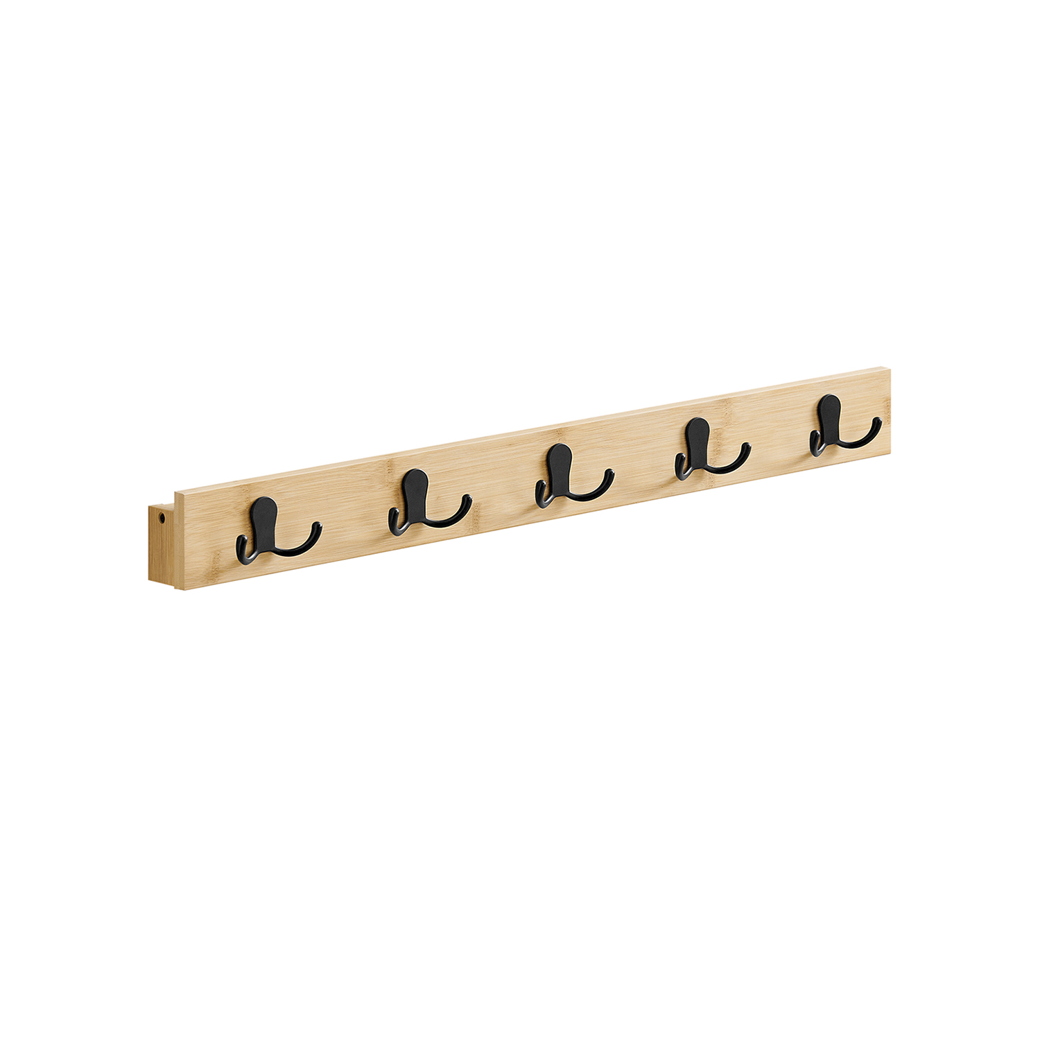 Wall-Mounted Coat Rack with 5 Hooks Natural Beige