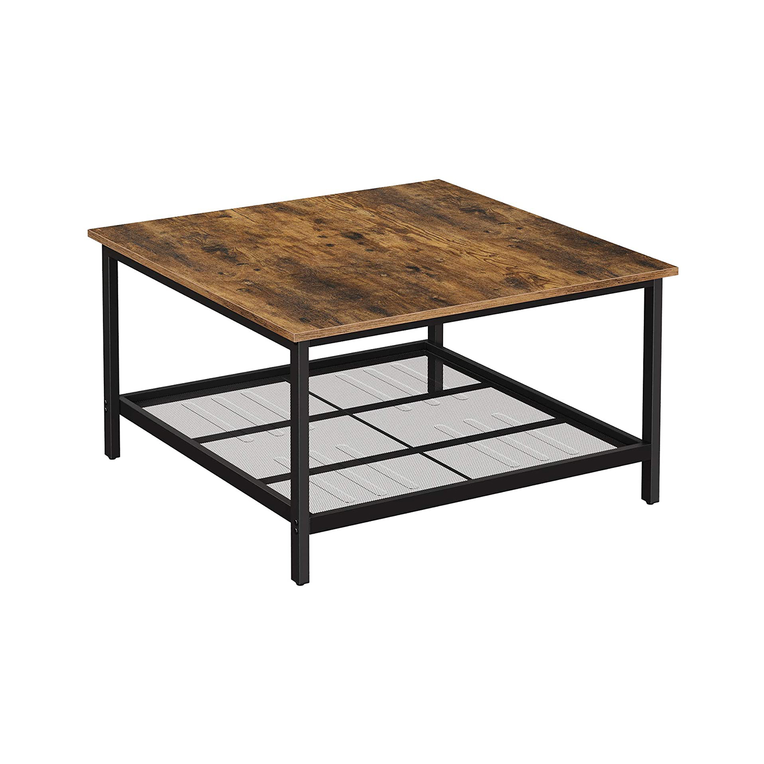 VASAGLE Coffee Table, Square Cocktail Table with Spacious Table Top ...