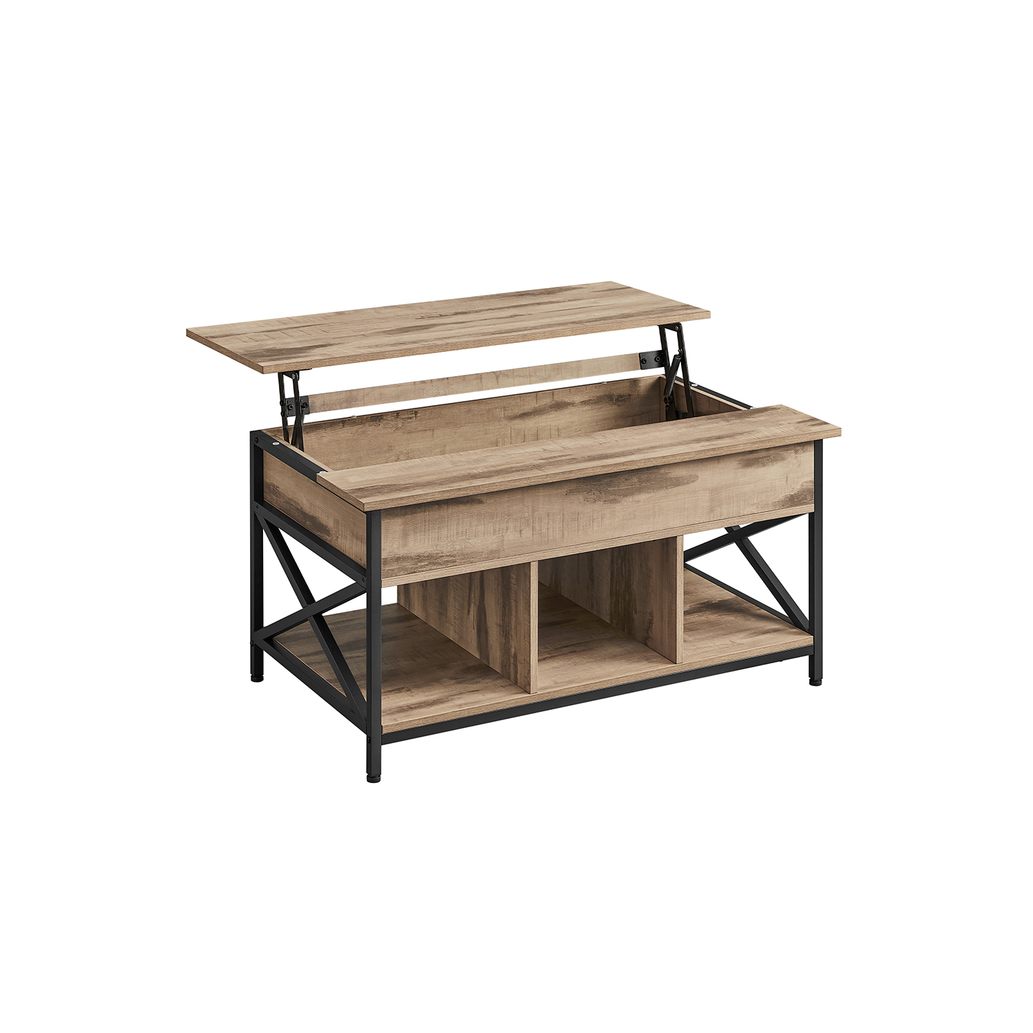 Coffee Table with Open and Hidden Storage