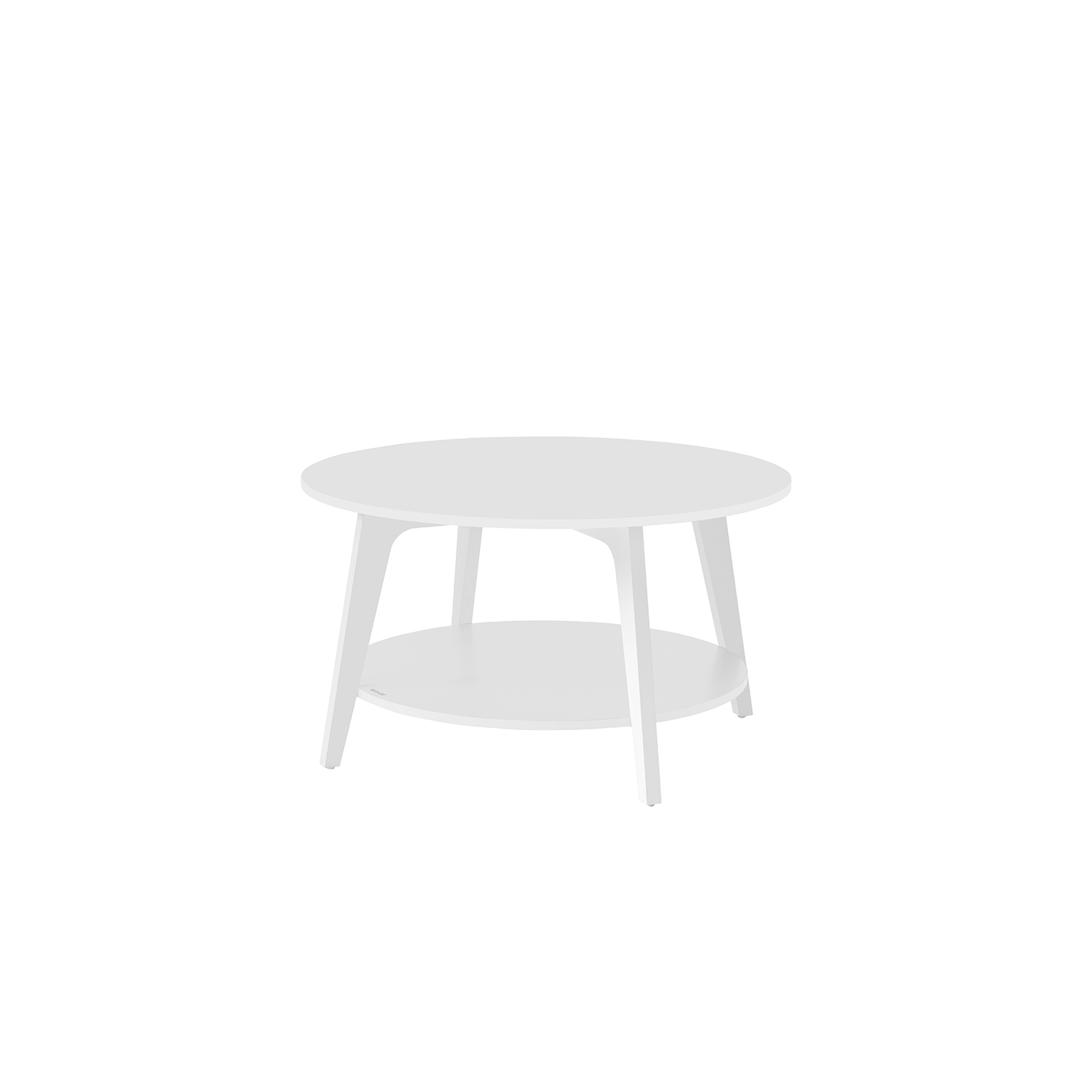 2-Tier Round Coffee Table with Storage 80 x 45 cm Snow White 2-Tier Round Coffee Table with Storage 80 x 45 cm Snow White