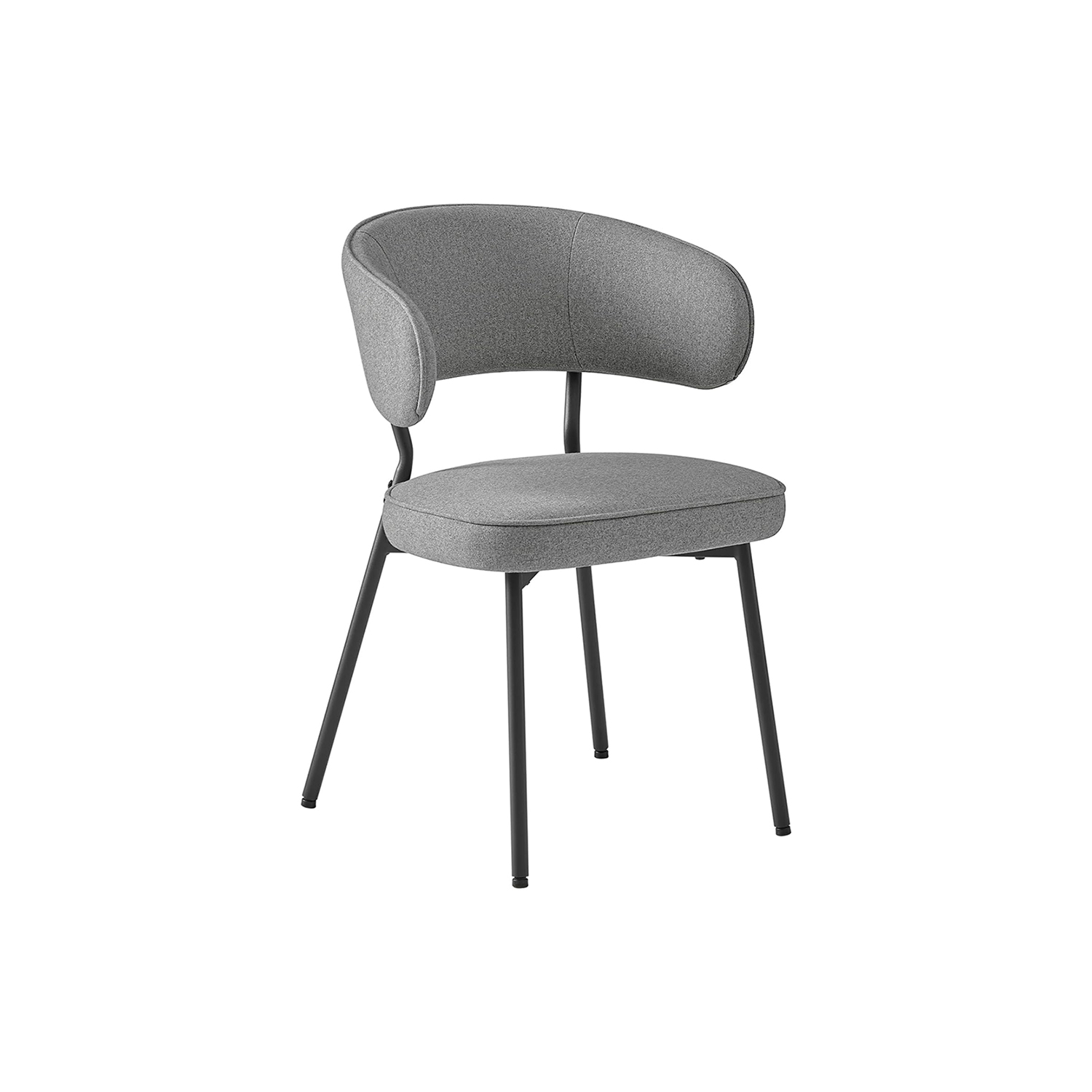 Upholstered Dining Chair with Metal Legs