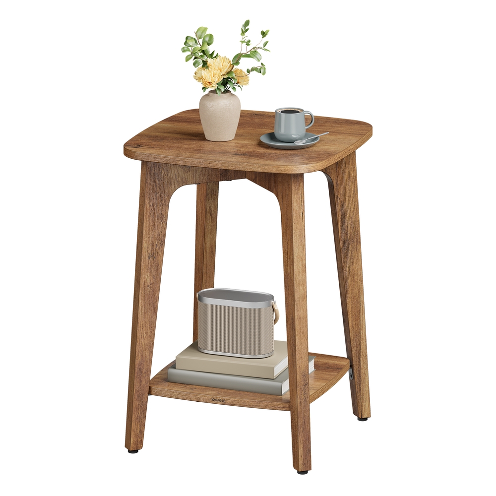 Side table with lower shelf