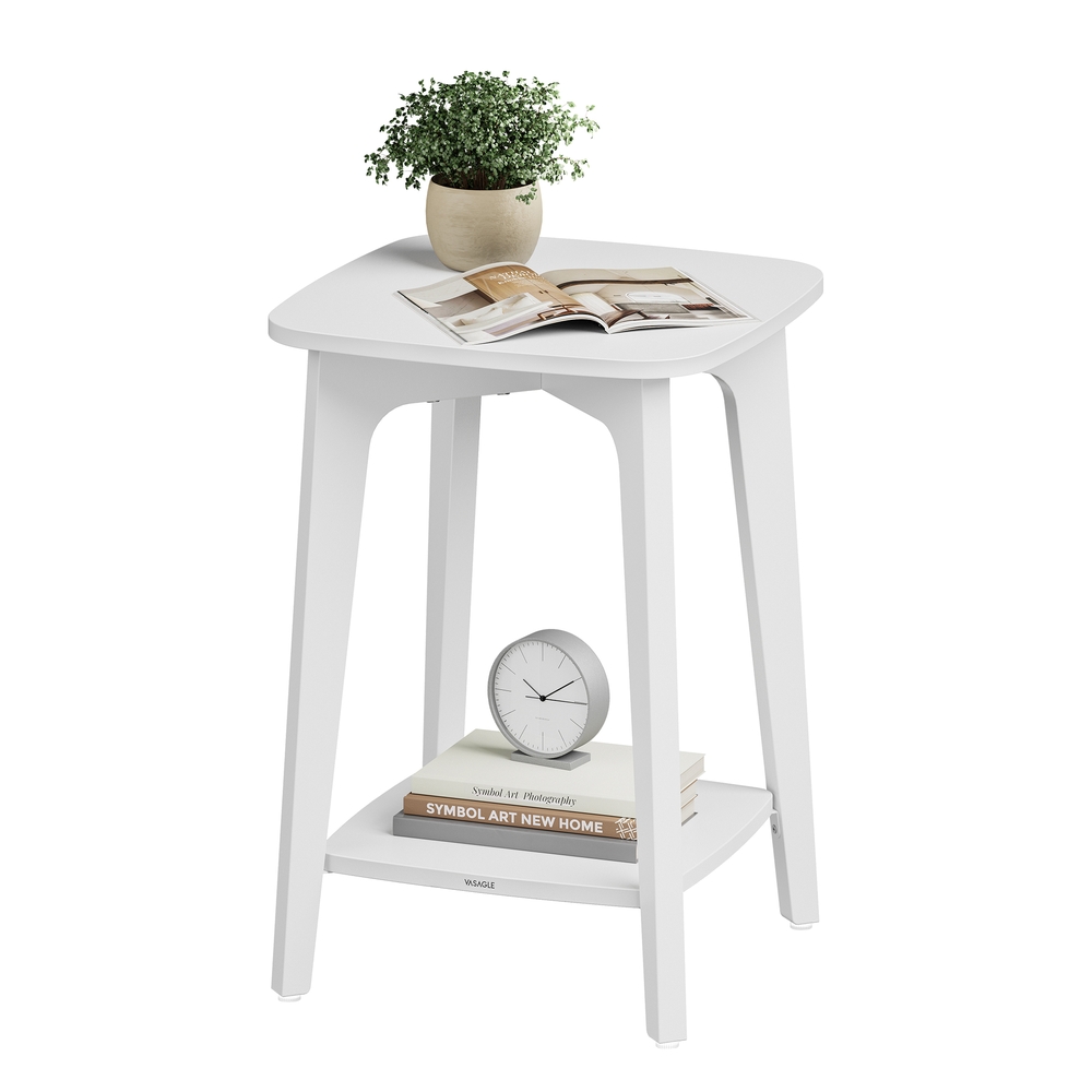 Side table with lower shelf